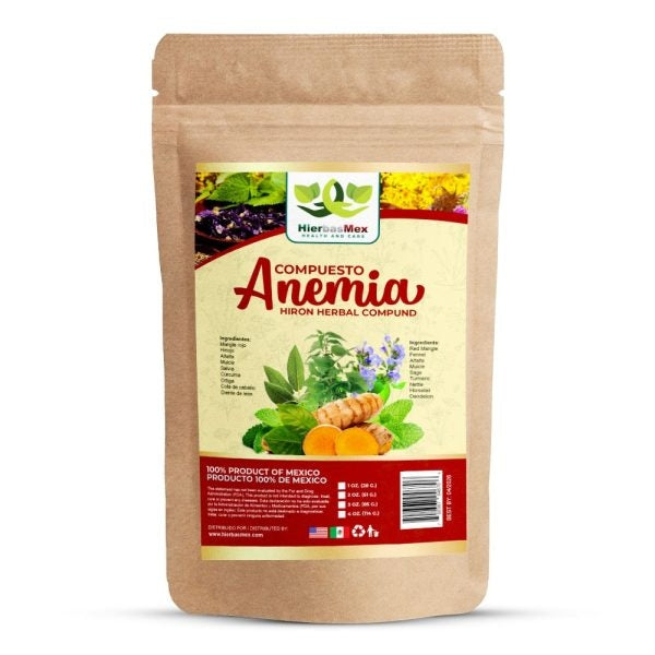 Compuesto Herbal Anemia Herbal Compound 100% Natural Wild Crafted 4 oz.
