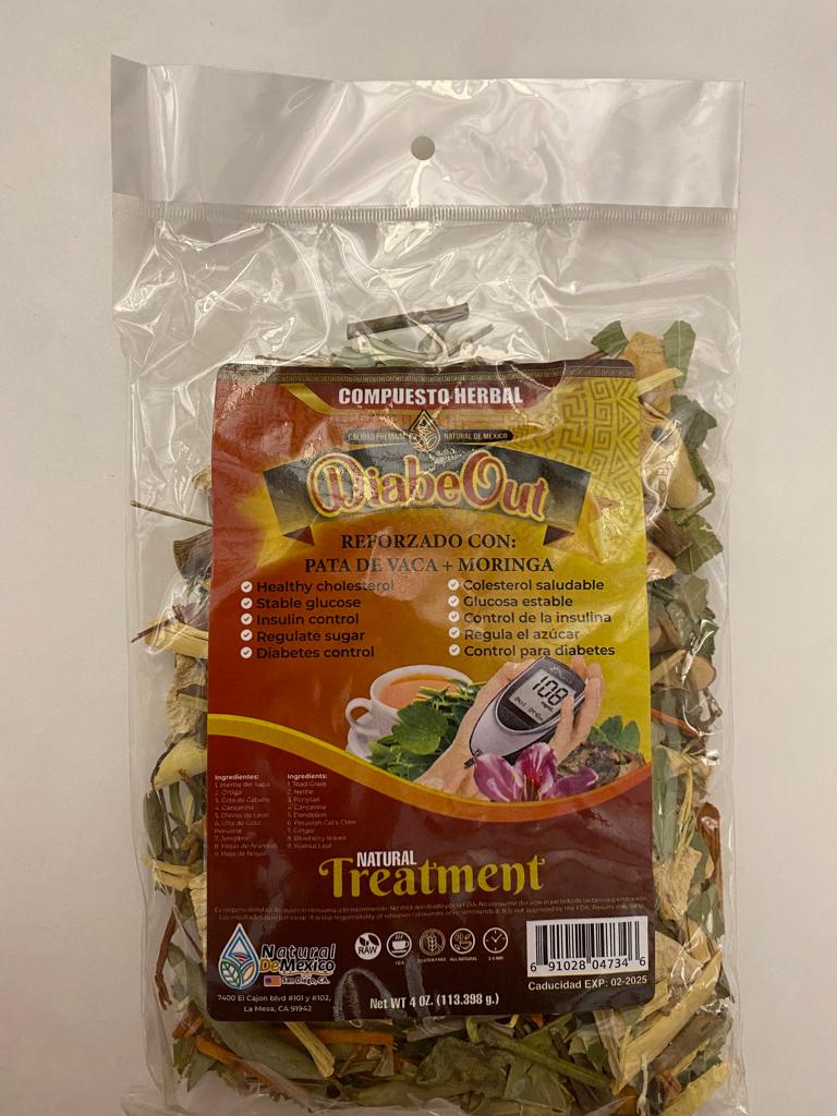 Compuesto Herbal Diabe Out 4 onzas Te Tea 4 Oz.
