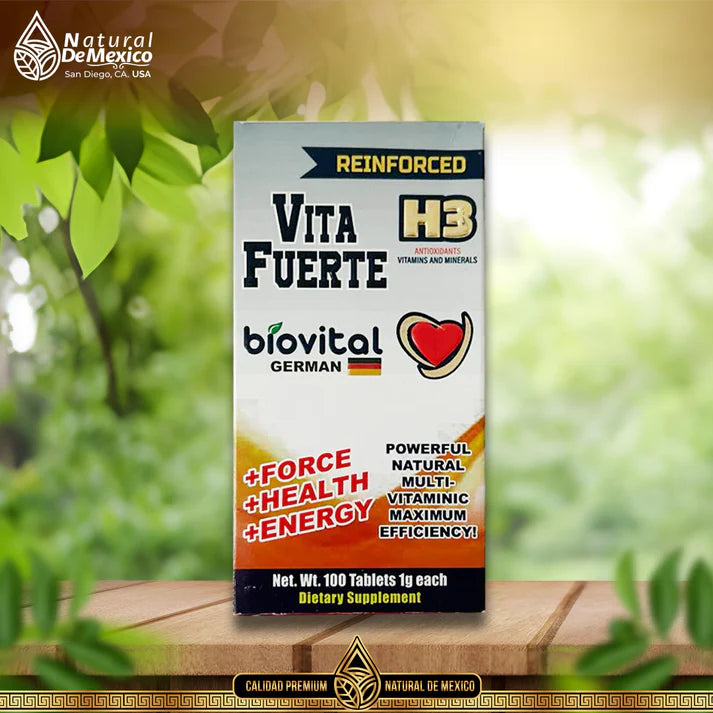 Suplemento Alimenticio Reforzada Vita Fuerte H3 Biovital Aleman 100 Tabletas