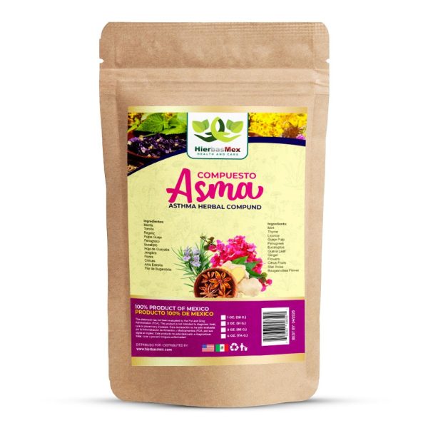 Compuesto Herbal Asma Asthma Herbal Compound 100% Natural Wild Crafted 4 oz.