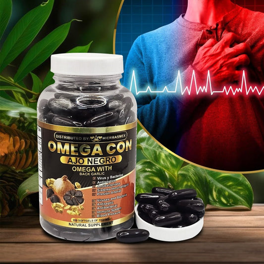 Suplemento Omega con Ajo Negro Supplement 100% Natural