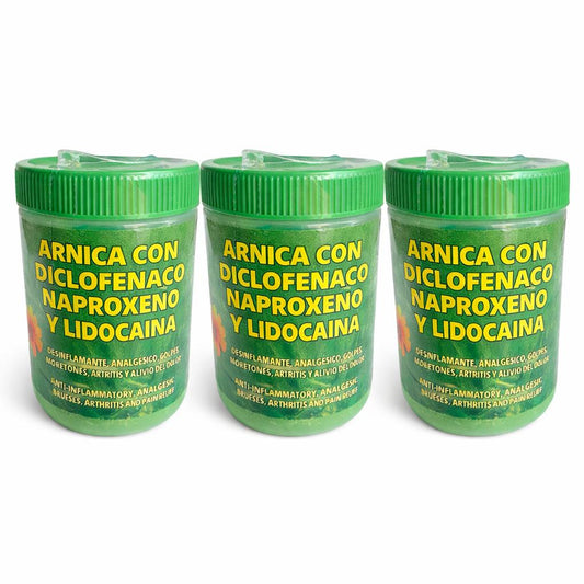 3 Pack Pomada Gel Arnica Diclo Lido 125gr.