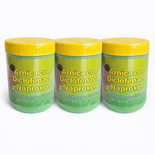 3 Pack Pomada Gel Arnica Diclo Napro 125gr.