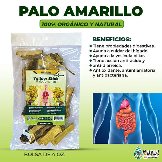 Palo Amarillo 4 onzas Te Tea 4 Oz. Yellow Stick