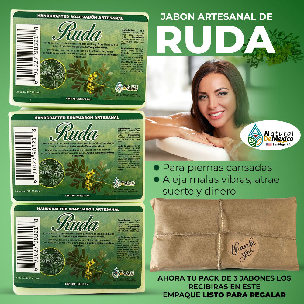 Jabon de Ruda Rue Soap Bar 3 Pack