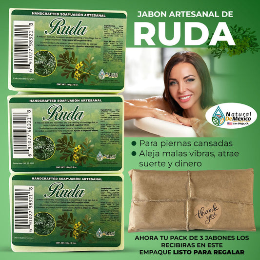 Jabon de Ruda Rue Soap Bar 3 Pack