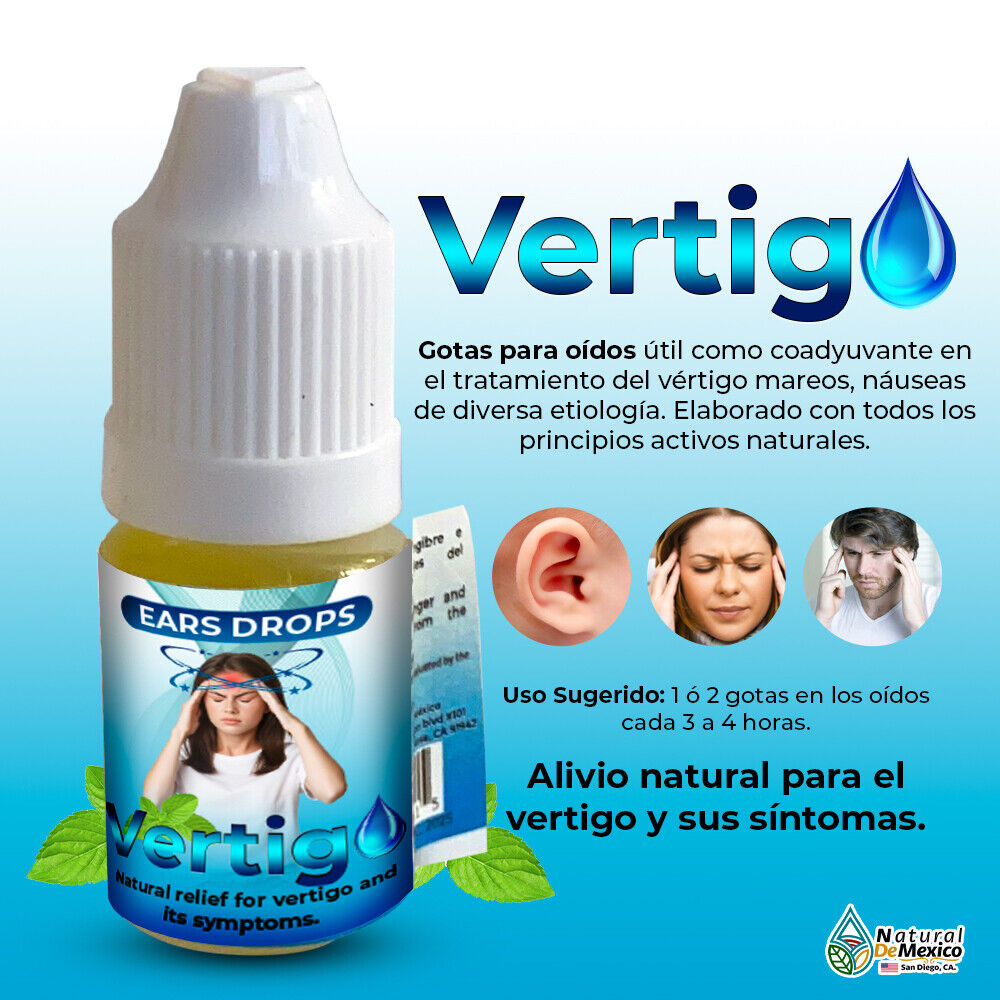 Gotas para el Oído para el Control del Vértigo 100% Natural